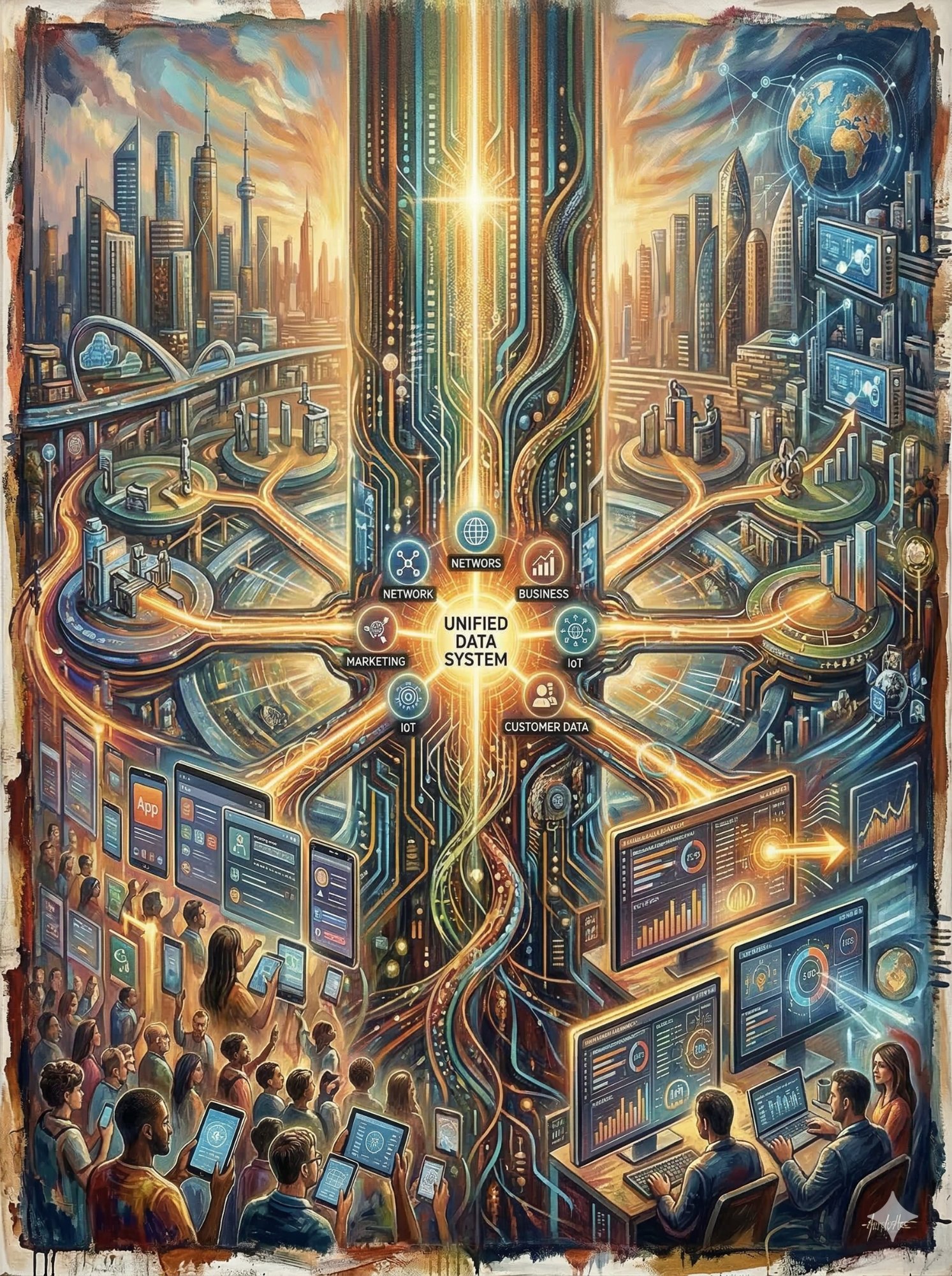 Unified Enterprise Automation — data system artwork